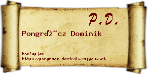 Pongrácz Dominik névjegykártya