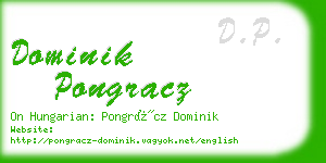 dominik pongracz business card